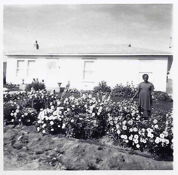 Jewell Bufkin in her garden