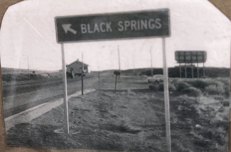 The original Black Springs sign